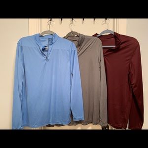 3 Augusta Activewear attain 1/4 zip pullovers size medium